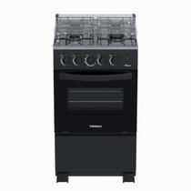 Fogao 4 Bocas Venax Picasso Mesa Inox GIIi Preto Fosco Gas Glp