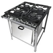 Fogao 4B M-14 M/m S2020 30X30 Perfil 5Cm Com Forno - Metalmaq