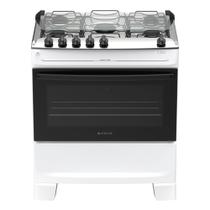 Fogão 5 Bocas à Gás Atlas Mônaco Top Acendimento Automático e Mesa de Inox Branco Bivolt Fogão 5 Bocas à Gás Atlas Mônaco Top Acendimento Automático e Mesa de Inox Branco Bivolt