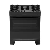 Fogão 5 Bocas à Gás Atlas Mônaco Top Glass Acendimento Automático e Mega Chama Preto Bivolt Fogão 5 Bocas à Gás Atlas Mônaco Top Glass Acendimento Automático e Mega Chama Preto Bivolt