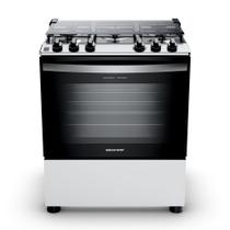 Fogão 5 Bocas a Gás Brastemp BFS5NDB Mesa de Inox Acendimento Automático Branco Bivolt