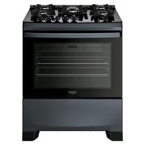 Fogão 5 Bocas à Gás Dako Supreme Acendimento Automático Mesa de Vidro Painel Touch Titânio Bivolt