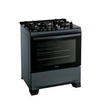 Fogão 5 Bocas a Gás Dako Supreme Timer Glass com Mesa de Vidro e Tripla Chama Titanium Bivolt