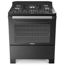 Fogão 5 Bocas a Gás Itatiaia Itamaster com Timer Digital e Queimador Tripla Chama Preto Bivolt