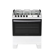 Fogão 5 Bocas Atlas Agile Up Automático Mesa Inox Branco Bivolt