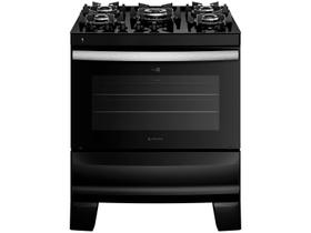 Fogão 5 Bocas Atlas Agile Up Glass com Mesa de Vidro e Acendimento Automatico Preto Bivolt