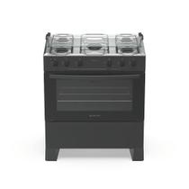 Fogão 5 Bocas Atlas Automático Milão Plus Mesa de Inox Preto Fogão 5 Bocas Atlas Automático Milão Plus Mesa de Inox Preto