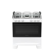 Fogão 5 Bocas Atlas Mônaco Plus Automático Mesa Inox Branco Bivolt