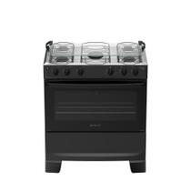 Fogão 5 Bocas Atlas Mônaco Plus Automático Mesa Inox Preto Bivolt