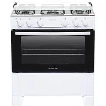 Fogão 5 Bocas Atlas Mônaco Plus Branco com Mesa Inox Bivolt