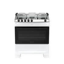 Fogão 5 Bocas Atlas Mônaco Top Automático Mesa Inox Branco Bivolt Fogão 5 Bocas Atlas Mônaco Top Automático Mesa Inox Branco Bivolt
