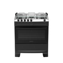 Fogão 5 Bocas Atlas Mônaco Top Automático Mesa Inox Preto Bivolt Fogão 5 Bocas Atlas Mônaco Top Automático Mesa Inox Preto Bivolt