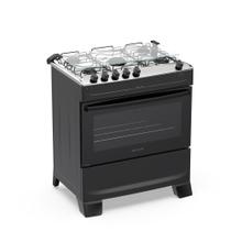 Fogão 5 Bocas Atlas Mônaco Top Com Mesa De Inox Gás Bivolt Preto Fogão 5 Bocas Atlas Mônaco Top Com Mesa De Inox Gás Bivolt Preto
