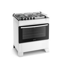 Fogão 5 Bocas Branco Com Mesa Inox Atlas Mônaco Top Bivolt