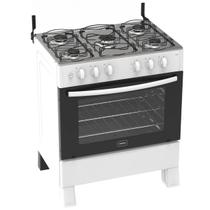 Fogão 5 Bocas Branco Hera Plus com Forno 94 L Acendimento Automático Realce