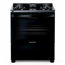 Fogão 5 Bocas Brastemp BFS5VCE com Mesa de Vidro Inox Preto Bivolt