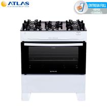 Fogão 5 Bocas Com Mesa de Vidro Atlas Mônaco Top Glass Bivolt