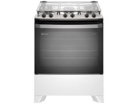 Fogão 5 bocas Electrolux Branco Efficient com Mesa Inox, PerfectCook e VaporBake (FE5IB)