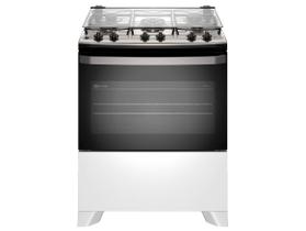 Fogão 5 bocas Electrolux Branco Efficient Mesa Inox, PerfectCook e VaporBake (FE5IW)