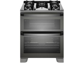 Fogão 5 Bocas Electrolux Cinza Duplo Forno com Timer FE5AD Fogão 5 Bocas Electrolux Cinza Duplo Forno com Timer FE5AD