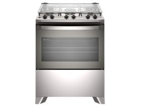 Fogão 5 bocas Electrolux Cinza Efficient Mesa Inox, PerfectCook e VaporBake (FE5IG)