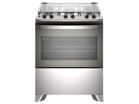 Fogão 5 bocas Electrolux Cinza Efficient Mesa Inox, PerfectCook e VaporBake (FE5IG)