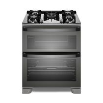 Fogão 5 bocas Electrolux Cinza Expert Função Air Fryer, 2 Fornos, Grill e Timer (FE5AD)