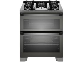 Fogão 5 bocas Electrolux Cinza Expert Função Air Fryer, 2 Fornos, Grill e Timer (FE5AD)