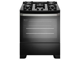 Fogão 5 Bocas Electrolux Inox Preto Mesa de Vidro Efficient FE5GB