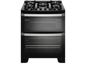 Fogão 5 bocas Electrolux Preto Experience 2 Fornos, Mesa de Vidro e PerfectCook360 (FE5DP)
