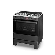 Fogão 5 Bocas Esmaltec F5iab5121 Ideal Super Mesa em Aço Inox Acendimento Automático Preto Bivolt