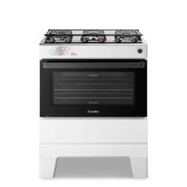 Fogão 5 Bocas Esmaltec Ideal Master Limpa Fácil Branco Inox