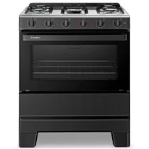 Fogão 5 Bocas Esmaltec Ideal Pop Super Chama Limpa Fácil Preto Inox Bivolt - F5ISP
