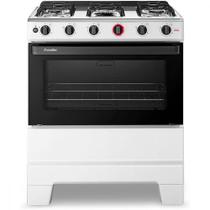Fogão 5 Bocas Esmaltec Ideal Super Limpa Fácil Branco Inox Bivolt - F5IAB