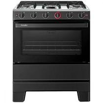 Fogão 5 Bocas Esmaltec Ideal Super Limpa Fácil Preto Inox Bivolt - F5IAP