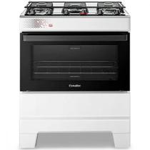 Fogão 5 Bocas Esmaltec Ideal Top Limpa Fácil Branco Inox Bivolt - T5IAB
