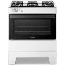 Fogão 5 Bocas Esmaltec Ideal Top Limpa Fácil Branco Inox Bivolt - T5IAB