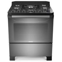 Fogão 5 Bocas Itatiaia Itamaster Digital com Mesa de Vidro Reflecta Fumê Prata Bivolt Fogão 5 Bocas Itatiaia Itamaster Digital com Mesa de Vidro Reflecta Fumê Prata Bivolt