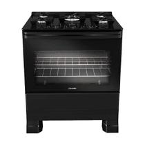 Fogão 5 Bocas Mueller MFV5BF Mesa de Vidro Preto Fosco Bivolt