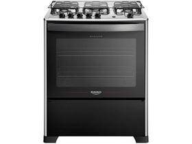 Fogão 5 Bocas Preto com Mesa de Inox Dako Magister Bivolt