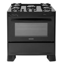 Fogão 5 Bocas Suggar Mesa de Vidro Automático Neo Glass Preto