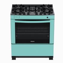 Fogao 5 Bocas Venax Delplus Vitreo Bl Verde Gas Glp