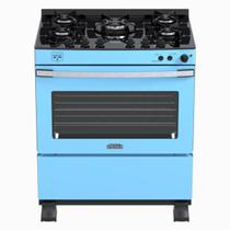 Fogao 5 Bocas Venax Gaudi Vetro Vitreo Azul Gas Glp