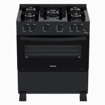 Fogao 5 Bocas Venax Picasso Line Preto Fosco Gas Glp
