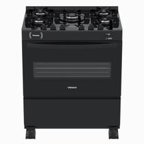 Fogao 5 Bocas Venax Picasso Vitreo Preto Fosco Gas Glp