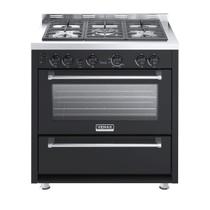 Fogão 5 Bocas Venax Temis A Gás Mesa De Inox 127V Preto