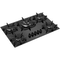 Fogao 5b mueller mesa vidro tripla chama cooktop preto