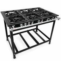 Fogao 6 Bocas 40X40 Gold C-cfzg-158 Gas Glp Baixa Pressao Perfil 10Cm De Pe Centro Cozinha - Cefaz Fogao 6 Bocas 40X40 Gold C-cfzg-158 Gas Glp Baixa Pressao Perfil 10Cm De Pe Centro Cozinha - Cefaz