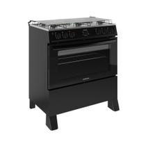 Fogão 6 Bocas a Gás Itatiaia Star New com Acendimento Automático e Forno 82L Preto Bivolt Fogão 6 Bocas a Gás Itatiaia Star New com Acendimento Automático e Forno 82L Preto Bivolt