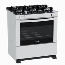 Fogao 6 Bocas Venax Delplus Vitreo Bl Branco Gas Glp